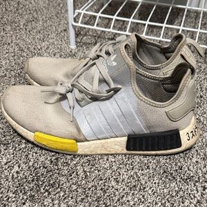 Adidas NMD R1 in Beige with Yellow Accents - Japanese 3 Stripes edition